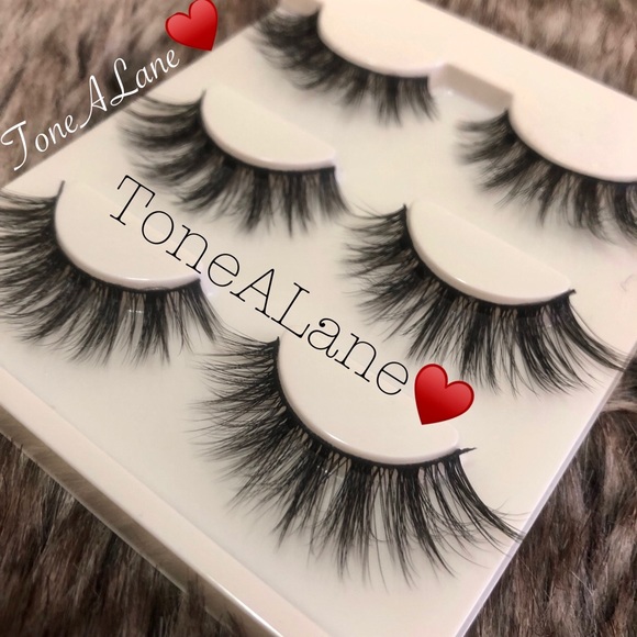 Mink 3D False Eyelashes Lashes fluffy 3 Pairs - Picture 3 of 4